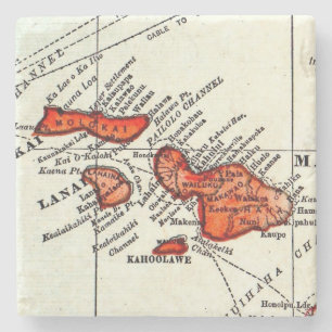 Maui, Lanai, Molokai Hawaiian Islands Stone Stone Coaster