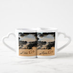 Maui Lei on Secret Beach Lovers Mugs<br><div class="desc">A beautiful red and white Hawaiian lei shaped like a heart, laying on the sands of Secret Beach (aka Makena Cove) on the gorgeous island of Maui! This mug set is a great gift for the bride and groom or a couple celebrating an anniversary! Personalise this mug set with names...</div>