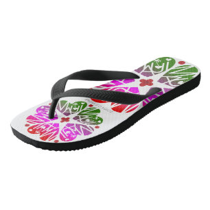 Maui Lover's Heart Flip Flops