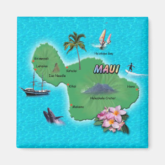 Maui Map Magnet