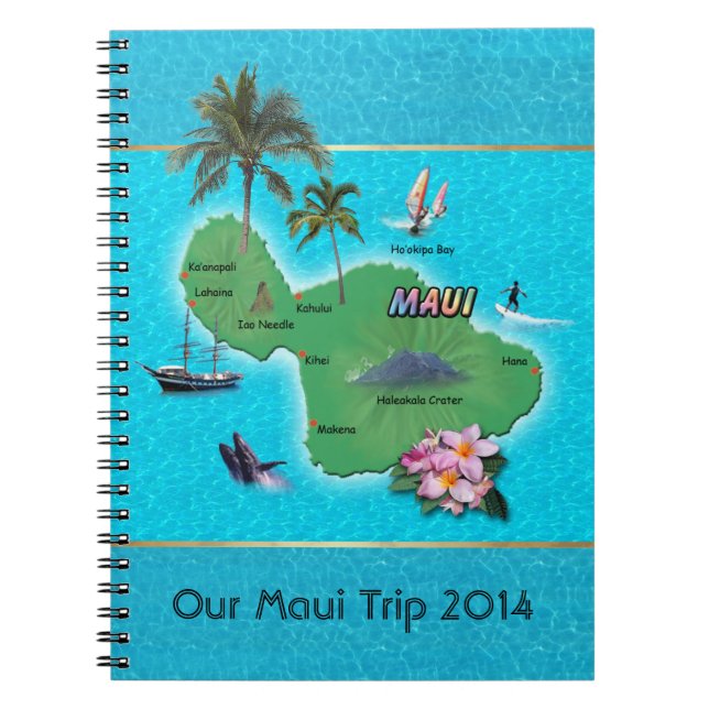 Maui Map Notebook (Front)