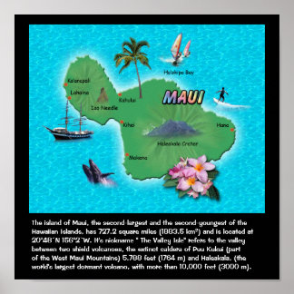 Maui Map Poster