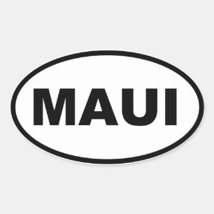 Maui Oval Sticker
