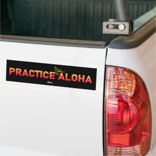 Maui Practice Aloha Lava Shaka (Hang loose) Bumper Sticker