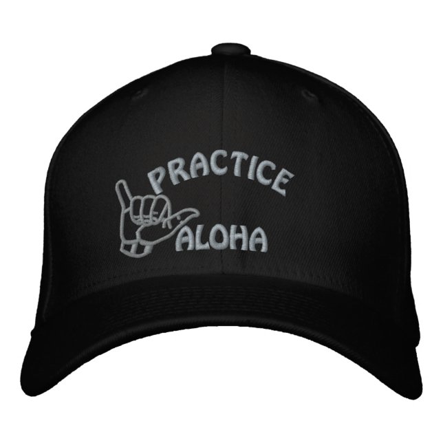 Maui Practice Aloha Shaka (Hang loose) Embroidered Hat (Front)