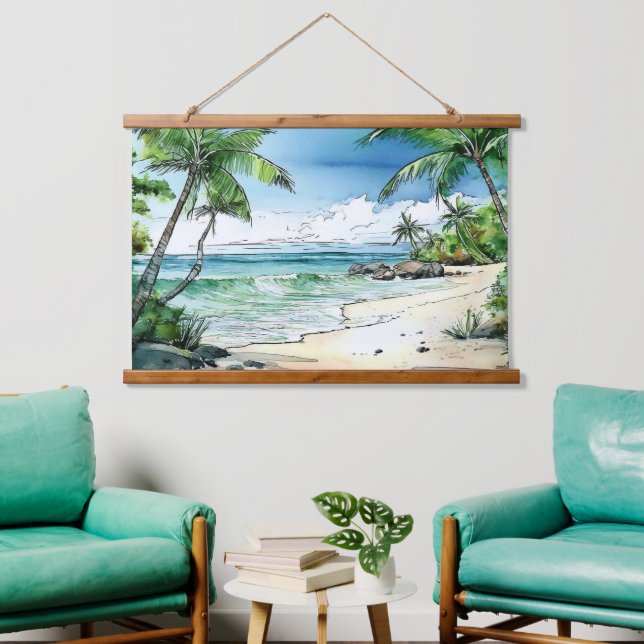 Maui Secret Beach Hanging Tapestry (Living Room)