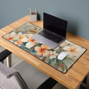 Maui Sunrise Plumeria Desk Mat