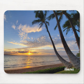 Maui Sunset and Palm Trees Mouse Mat