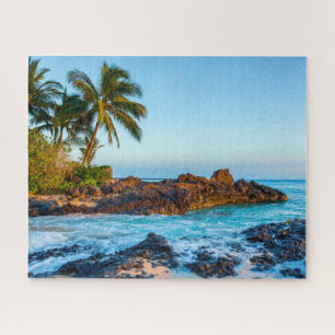 Maui Sunset at Secret Beach at Sunset Jigsaw Puzzle