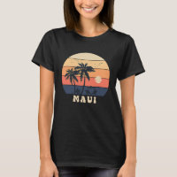 Maui Surfing Hawaiian Vacation Sunset 80s Palm Tre
