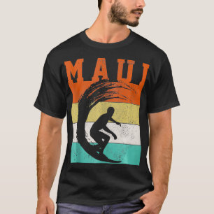 Maui Surfing Vintage Surf Hawaiian Islands Surfer T-Shirt