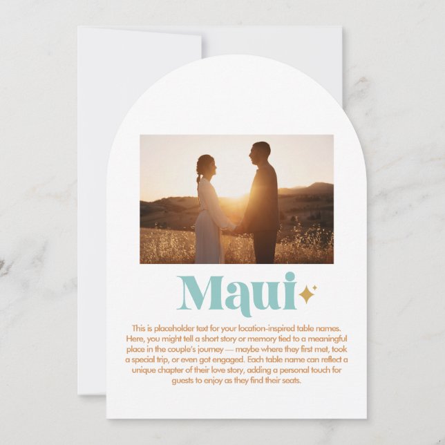 Maui Table Number (Back)