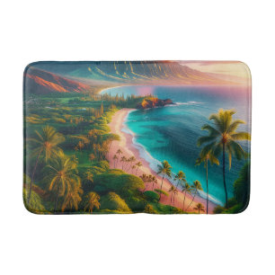 Maui Tropical Hawaiian Island Bath Mat