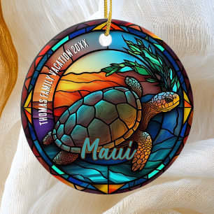 Maui Vacation Souvenir  Ceramic Tree Decoration