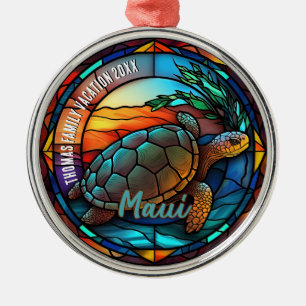 Maui Vacation Souvenir Metal Tree Decoration
