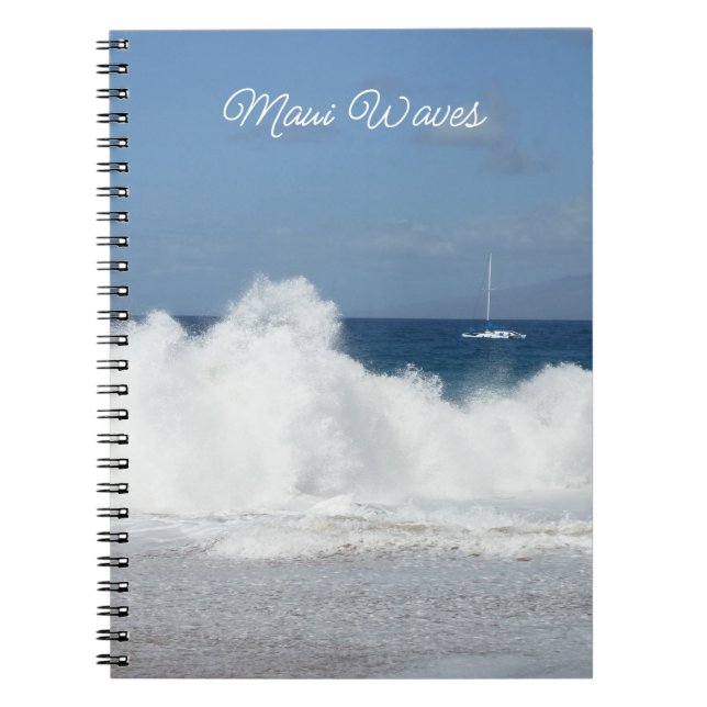 Maui Waves Spiral Photo Notebook (Front)