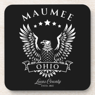 Maumee Lucas County Ohio Vintage Eagle Coaster