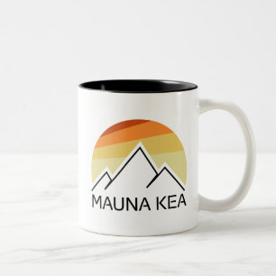 Mauna Kea Hawaii Retro Two-Tone Coffee Mug
