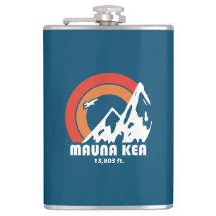Mauna Kea Hawaii Sun Eagle Hip Flask