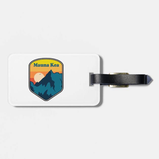 Mauna Kea Hawaii Sunrise Luggage Tag (Back Horizontal)