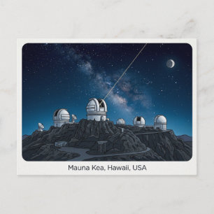 Mauna Kea Hawaii USA Stargazing Travel Postcard