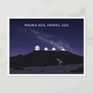 Mauna Kea Hawaii USA Stargazing Travel Postcard