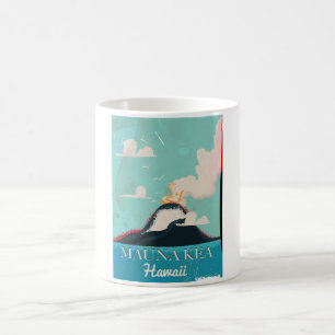 mauna kea volcano vintage Hawaii travel poster Coffee Mug