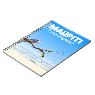 Maupiti French polynesia travel poster Notebook