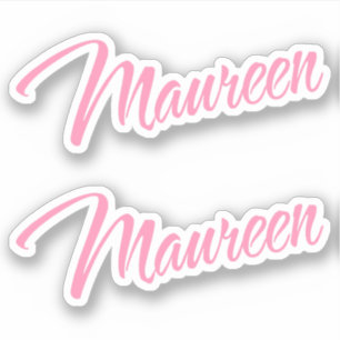 Maureen Decorative Name in Pink x2