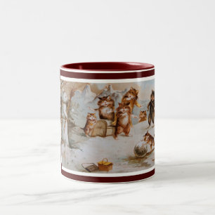 Maurice Boulanger's Christmas Cats Two-Tone Coffee Mug