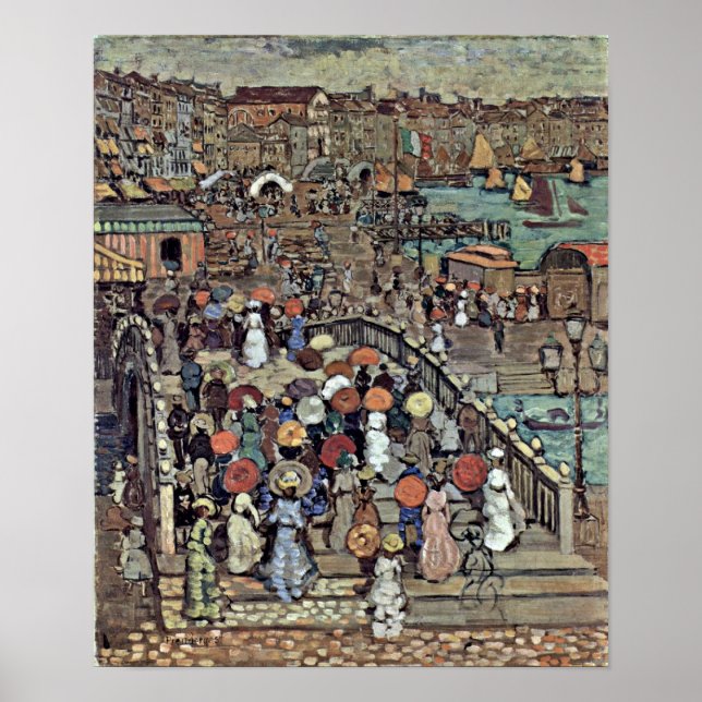 Maurice Brazil Prendergast - Ponte della Paglia Poster (Front)