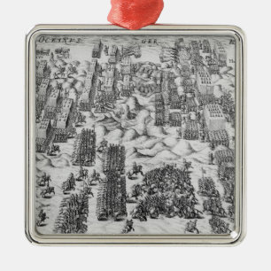 Maurice defeats Austrians at Battle of Nieuport Metal Tree Decoration