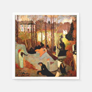 Maurice Denis - Easter Mystery, fine art painting Napkin