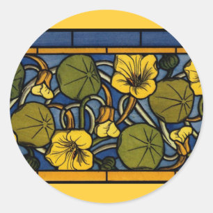 Maurice Pillard ( dit Verneuil ) Floral Art Nouvea Classic Round Sticker