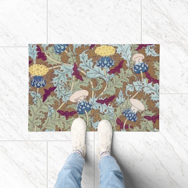 Maurice Pillard Verneuil Exotic flowers pattern  Doormat (Indoor)