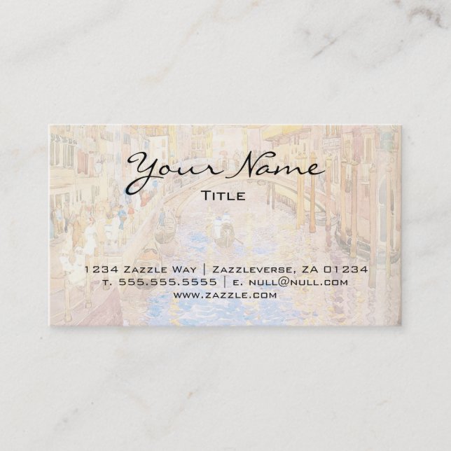 Maurice Prendergast's Venetian Canal Scene Business Card (Front)