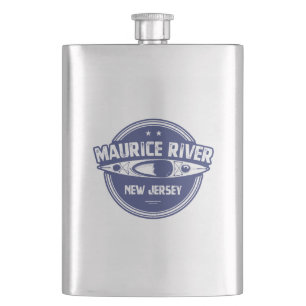 Maurice River New Jersey Kayaking Hip Flask