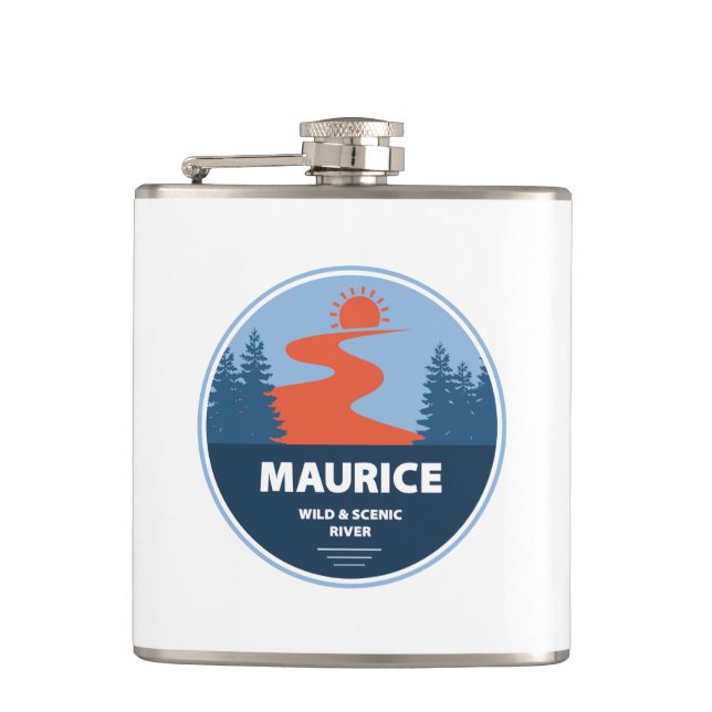 Maurice Wild And Scenic River Hip Flask (Front)