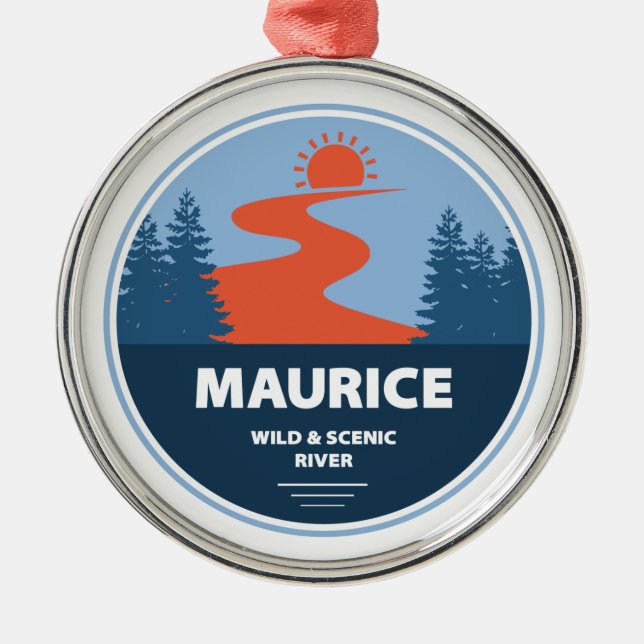 Maurice Wild And Scenic River Metal Tree Decoration (Front)