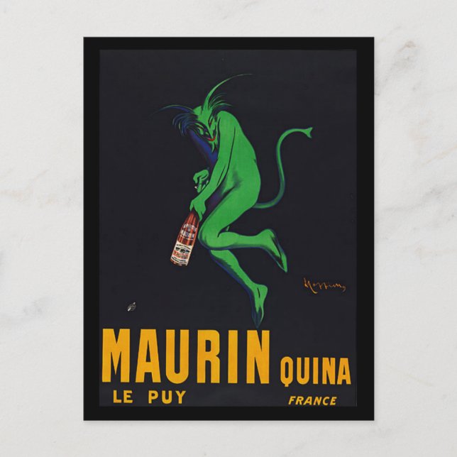 Maurin Quina Absinthe Postcard (Front)
