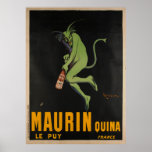 Maurin Quina Cappiello Absinthe Apertif Vintage Poster<br><div class="desc">Maurin Quina Cappiello 1906 Absinthe Apertif Vintage Poster</div>
