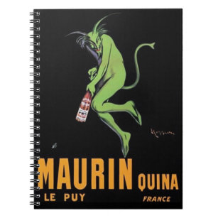 Maurin Quina Green Devil Absinthe Poster Notebook
