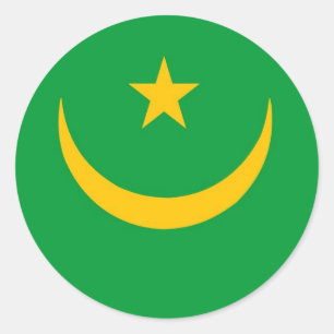 Mauritania Classic Round Sticker