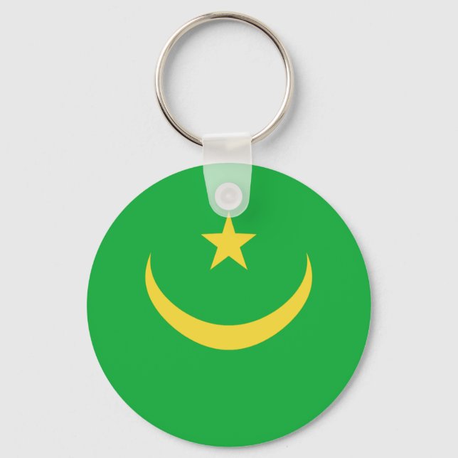 Mauritania Fisheye Flag Keychain (Front)