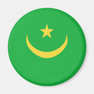 Mauritania Fisheye Flag Magnet