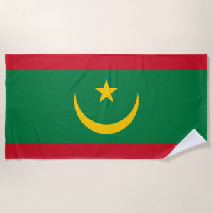 Mauritania Flag Beach Towel