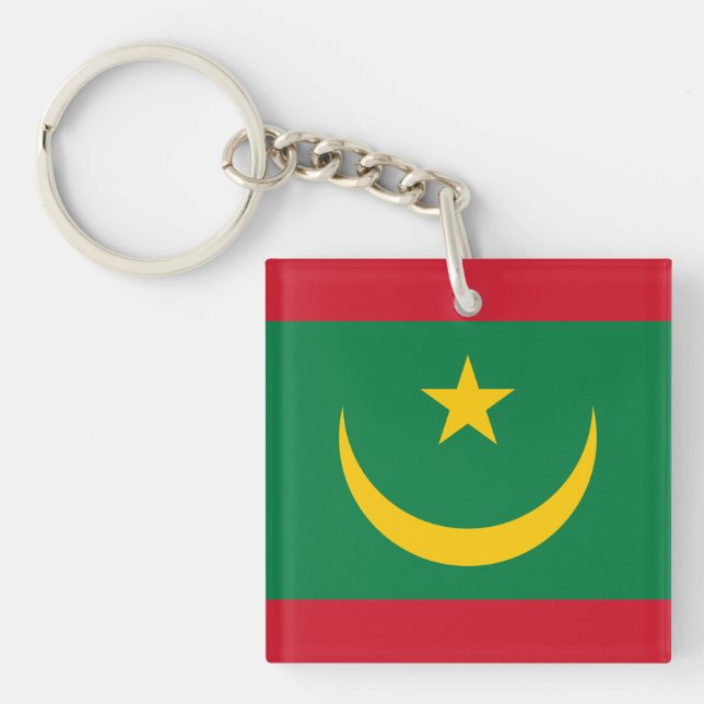 Mauritania Flag Key Ring (Front)