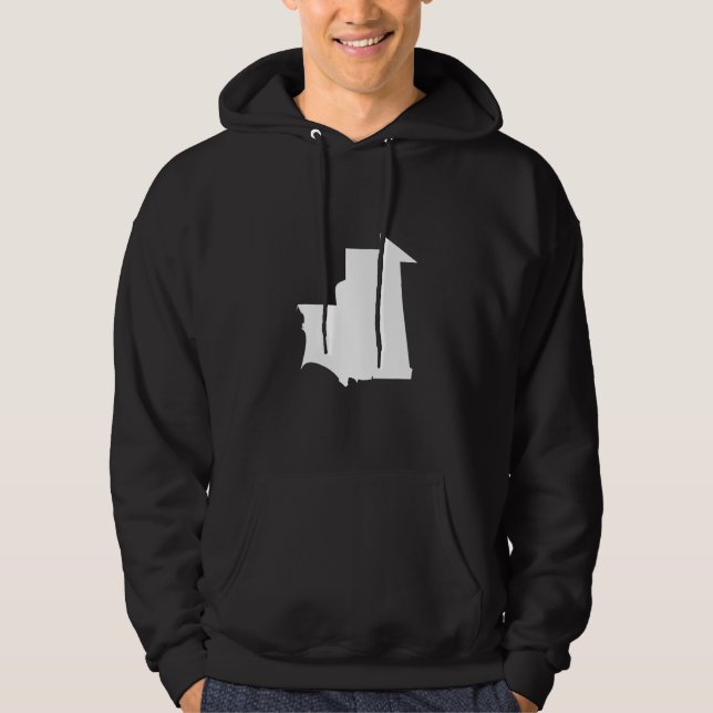 Mauritania Flag Map - Mauritania Hoodie (Front)