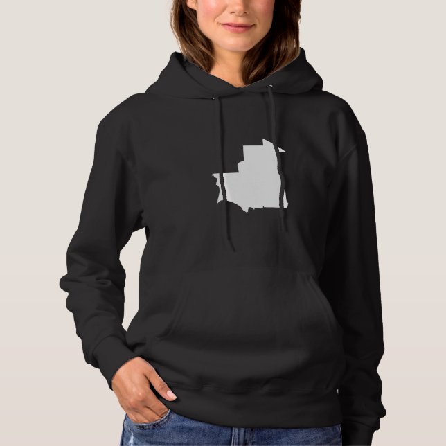 Mauritania Flag Map - Mauritania Hoodie (Front)