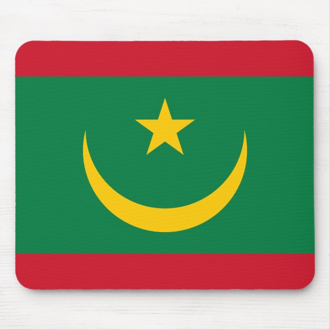 Mauritania Flag Mouse Mat (Front)